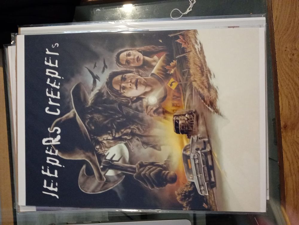 Lot 356: Horror High Gloss Print With Cardboard Backing sleeve