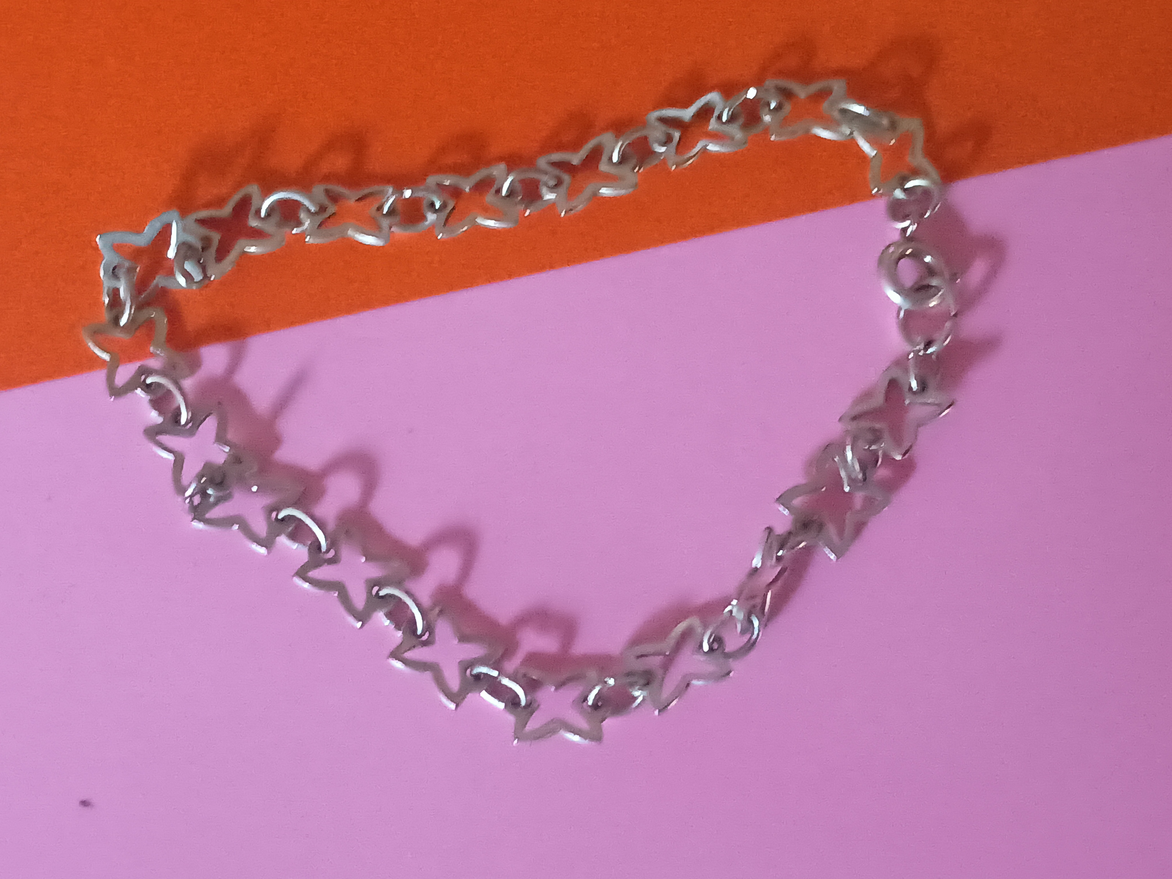 Vintage silver stamped bangle
