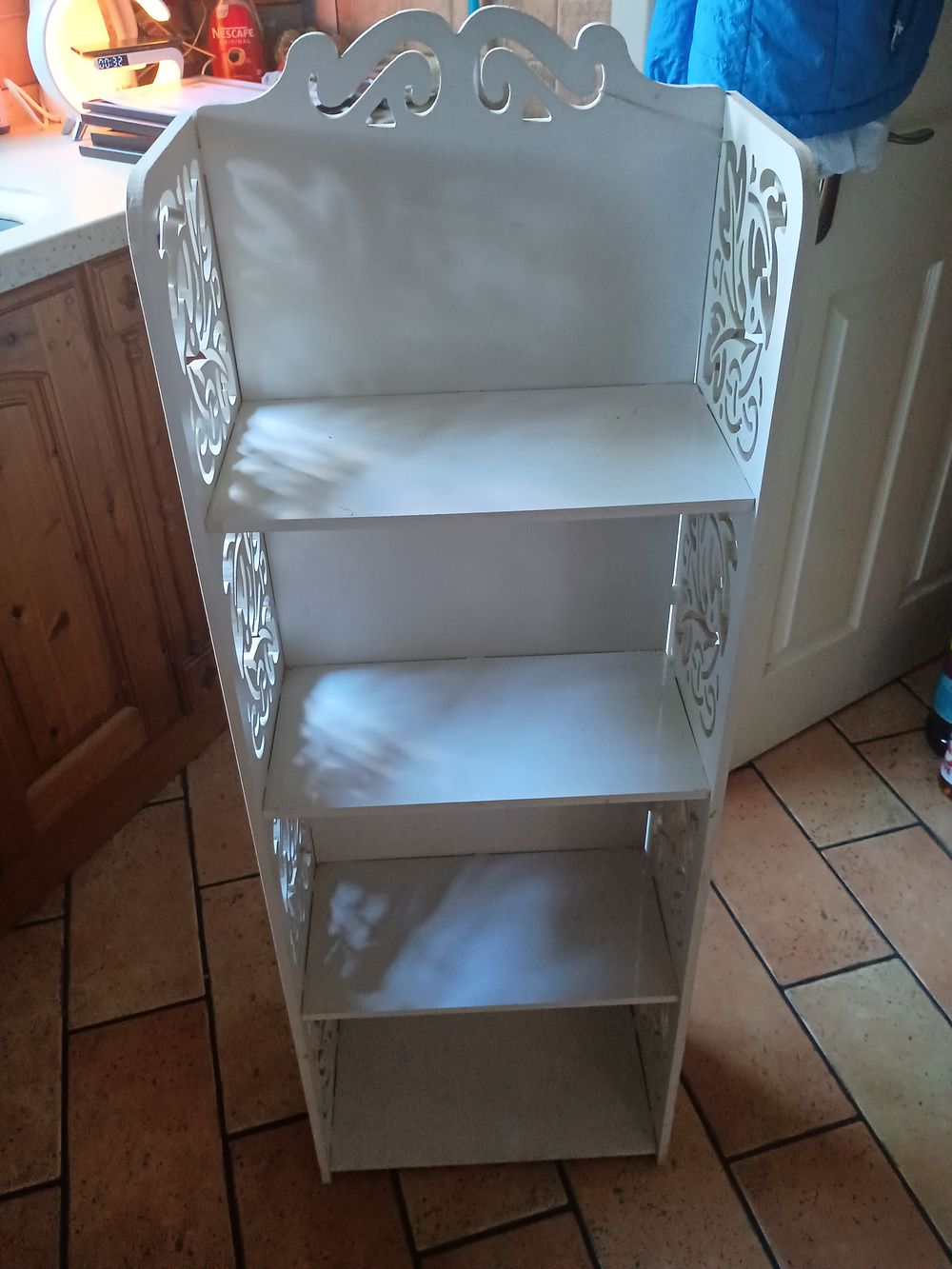 Lot 25: White shelving unit