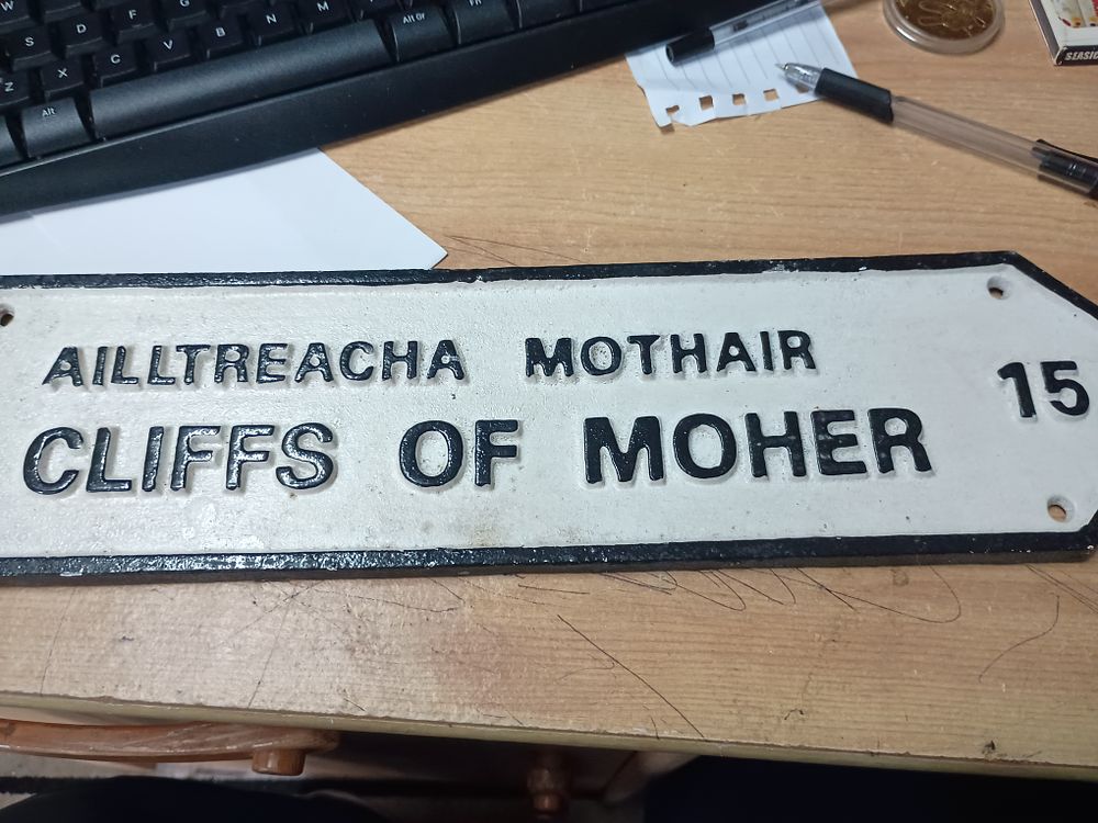 Lot 202: Large cast iron sign