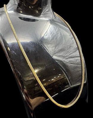 ЗОЛОТО 56 проба! СТАРИННАЯ ЦЕПОЧКА ПЛЕТЕНИЯ "ЗМЕЙКА"! 56 см; 12,2 гр!. ЗОЛОТО 56 ПРОБА! ЦАРСКАЯ 