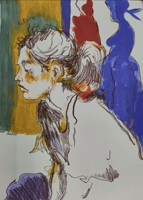 &laquo; Будущее&raquo; Удалов Константин Николаевич . 42 х 59,5 , А2. Бумага , акрил, см. техника. 