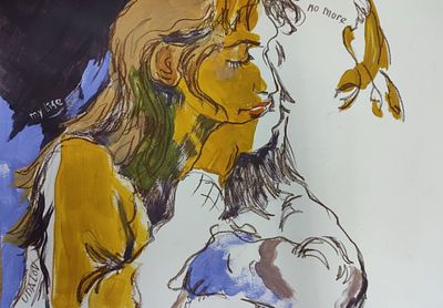 &laquo; Больше не надо 2&raquo; Удалов Константин Николаевич . 42 х 59,5 , А2. Бумага , акрил, см. техника. 