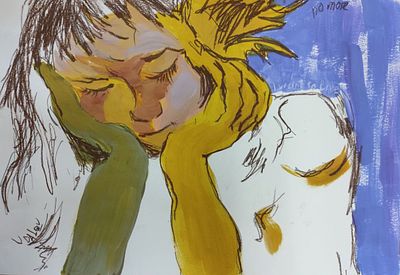 &laquo; Больше не надо&raquo; Удалов Константин Николаевич . 42 х 59,5 , А2. Бумага , акрил, см. техника. 