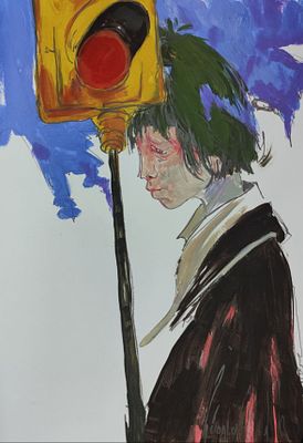 “ Внутренние запреты” Удалов Константин Николаевич . 42 х 59,5 , А2. Бумага , акрил, см. 