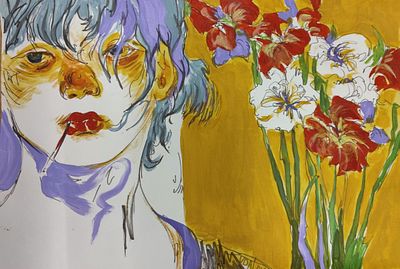 &laquo; Летние мотивы&raquo; Удалов Константин Николаевич . 42 х 59,5 , А2. Бумага , акрил, см. техника. 