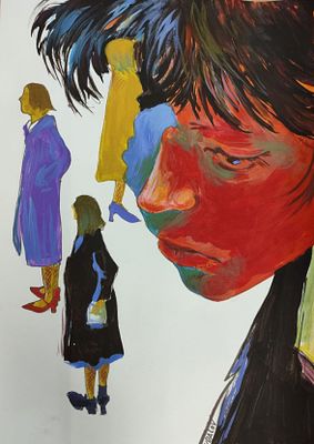 Удалов Константин Николаевич &laquo; Люди в моей голове 2&raquo;. 42 х 59,5 , А2. Бумага , акрил, см. 