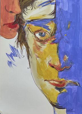 Удалов Константин Николаевич &laquo;Я всегда рядом&raquo;. 42 х 59,5 , А2. Бумага , акрил, см. техника. 