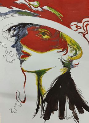 Удалов Константин Николаевич“Легкомыслие, молодость и кружение головы.”. 42 х 59,5 , А2. Бумага 