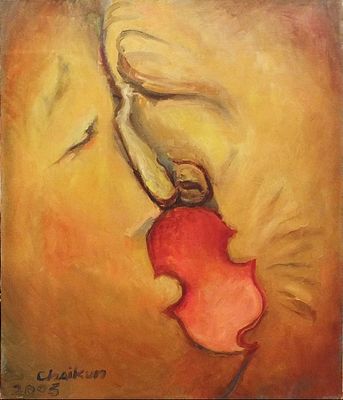 Сергей Чайкун (1954-2024) - Поцелуй . &laquo;Поцелуй&raquo; 
70х60 см, холст, масло, 2005 г.