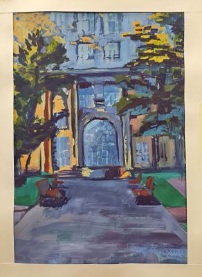 Плотникова Оксана, 19 лет. год 2025 размер 38,5x56,5 бумага, Темпера 
окончила художественную 