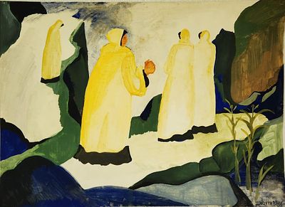 Шмохин Виктор Михайлович (1940-2022). Заслуженный художник РФ - "Эпизод 4". 1966 год.
б./ гуашь 