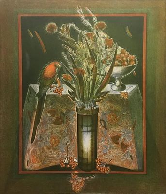 Шмохин Виктор Михайлович - Натюрморт с попугаем . Заслуженный художник России. В 1962 - 1965 
