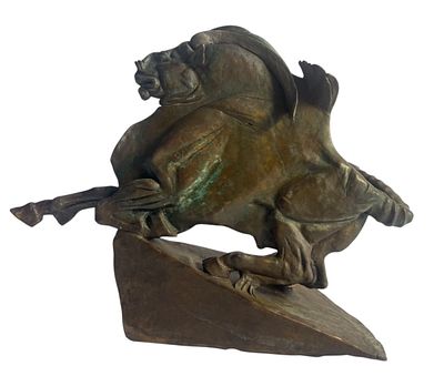 Данила Суровцев - &laquo;На обрыве&raquo;, 2014 год. Бронза, авторское литью 
Размеры: 23х29х14см 
Есть 