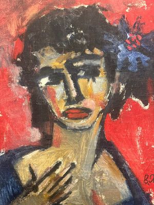 Владимир Яковлев - Цыганка, 1960-е. Картина представителя русского &laquo;искусства аутсайдеров&raquo; 