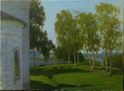 Елена Калашникова - Великий Устюг. 30х40 см. Холст, масло 
Молодая художница, которая отдаёт дань 