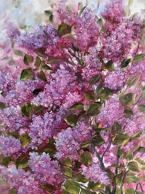 Уздина Ирина - Сирень холст, масло. 90х60 см 
Ирина Уздина: Живопись, вдохновленная красотой 