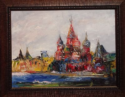 Шимко Светлана - Храм Василия Блаженного, Москва. холст на картон, масло, 30х40 см