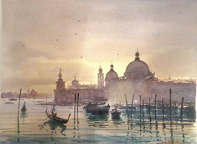 Джабраил Максудов - Венеция, 30х40 см, бумага, акварель. ✨ Джабараил Максудов: поэт акварели 