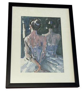 Название: &laquo;Перед выступлением&raquo;, 2022 
Картон, гуашь 
Размер: 30х40 
