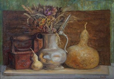Маргарита Жаркова - Натюрморт с тыквами 50х70. Холст, масло, 2022. Маргарита Жаркова член 
