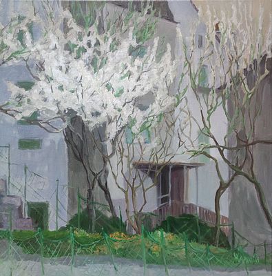 Маргита Жаркова - "Una Primavera" (Однажды весной), холст, масло. 50х50, 2025. Маргарита Жаркова 