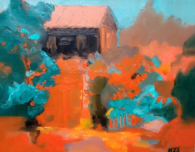 Маргарита Жаркова - Осень Шереметьевская. Холст, масло. 33х41 см. Маргарита Жаркова член 