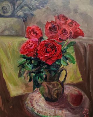 Людмила Ожиганова - Розы, х/акрил, 50х40, 2025г. Людмила Ожиганова — выдающийся современный 