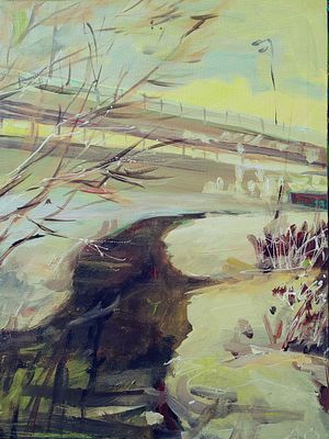 Людмила Ожиганова - Зимняя речка. 40х30 см. Людмила Ожиганова — выдающийся современный 