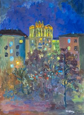 Явишева Татьяна - Осенний вечер. холст, масло. 50х70 см 
Татьяна Явишева родилась в 1953 году в 