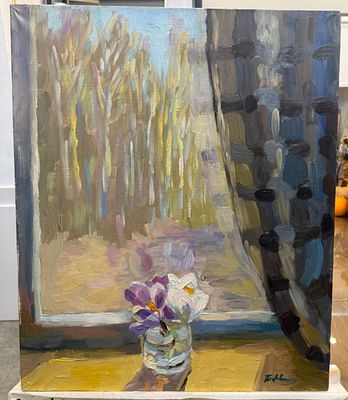 Татьяна Явишева 
&laquo;Первоцветы&raquo;
Холст, масло 
60х50
Цена: 35.000₽
Явишева Татьяна. В 1990 