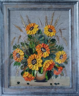 Булинг Елена - Подсолнухи 30х24 см. холст на оргалите, масло. &laquo;Мне нравится писать масляными и 