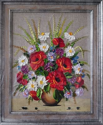 Булинг Елена - Маки 30х24 см. Акрил, холст на оргалите, масло. &laquo;Мне нравится писать масляными и 