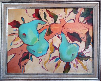 Булинг Елена - Груши. 30х40 см. Акрил, оргалит. &laquo;Мне нравится писать масляными и акриловыми 