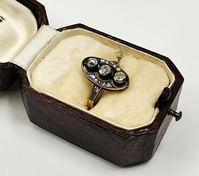 ЗОЛОТО 56 пр! РОСКОШНОЕ КОЛЬЦО В СТИЛЕ АР-ДЕКО С БРИЛЛИАНТАМИ 0,52 ct! 16 размер!. ЗОЛОТО 56 