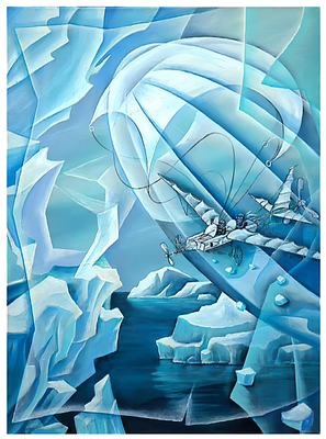 Виктор Кобзев - Полярные Летуны. Холст, масло 60х80 см. С 1979 года, по окончании Ленинградского 