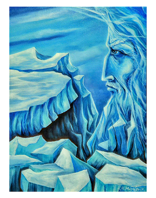 Виктор Кобзев - Северный борей 60х80 см. Холст, масло. С 1979 года, по окончании Ленинградского 