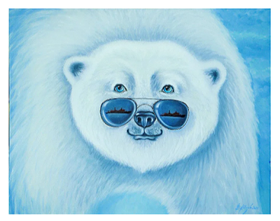 Виктор Кобзев - Хозяин Арктики. Холст, масло. 80х100 см. С 1979 года, по окончании Ленинградского 