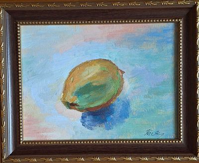 Татьяна Явишева - Лимон. Холст на картоне, масло 18х24 см