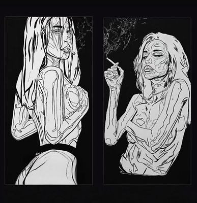 Гварамия Милана Беслановна - &laquo;BTIE 1,2&raquo;. ДИПТИХ 
РАЗМЕР КАЖДОЙ КАРТИНЫ 160х80 
Гварамия Милана 