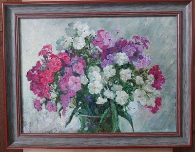 Ольга Лапшина - Флоксы, 30х40 см. Холст, масло. (Описание на Русском: Лапшина Ольга Игоревна 