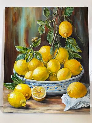 Ирина Уздина - Лимоны. холст, масло. 50х40 см. Ирина Уздина — талантливая русская художница 