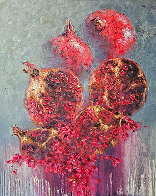 Наталья Ravi - NATASHA RAVI
Серия "Любимые гранаты "
"Гранаты", холст, масло , 100х80см. Наталья 