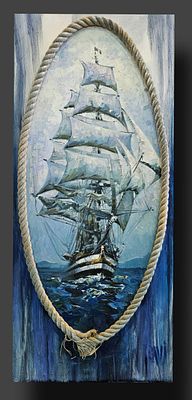 NATASHA RAVI - "В Путь", холст, масло , 150х65см. Наталья Ravi (Чибрикова) – член Творческого союза 