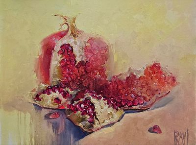 Наталья Ravi - Серия "Мои любимые гранаты"
" Теплый свет", холст , масло, 100х120см. Наталья Ravi 