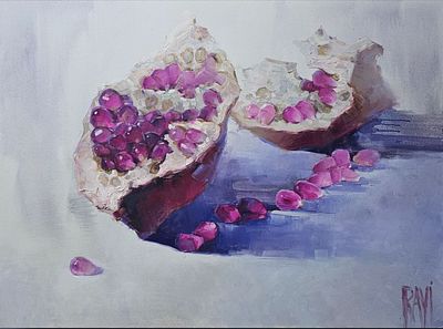 Наталья Ravi - Серия "Любимые гранаты"
"В холодном свете"
Холст, масло, 100х120см. Наталья Ravi 