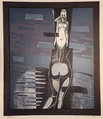 Шмохин Виктор Михайлович (1940-2022). Заслуженный художник РФ. - Из серии: Женщины. 1976-1977 год. 