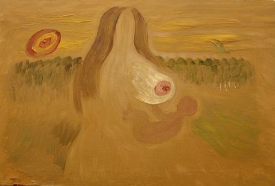 Геннадий Степанович Райшев (1 ноября 1934 – 8 ноября 2020) - Природа 1996. Холст/ масло. 24,1x36 