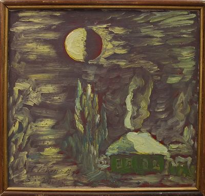 Геннадий Степанович Райшев (1 ноября 1934 – 8 ноября 2020) - Лунный пейзаж
5 января 2001. ДВП/ 