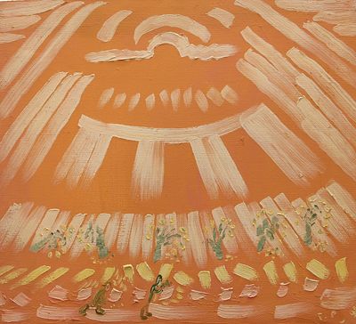 Геннадий Степанович Райшев (1934-2020) - Вербное воскресенье. 1996. Холст/ масло. 27,2x29,9 см. С 